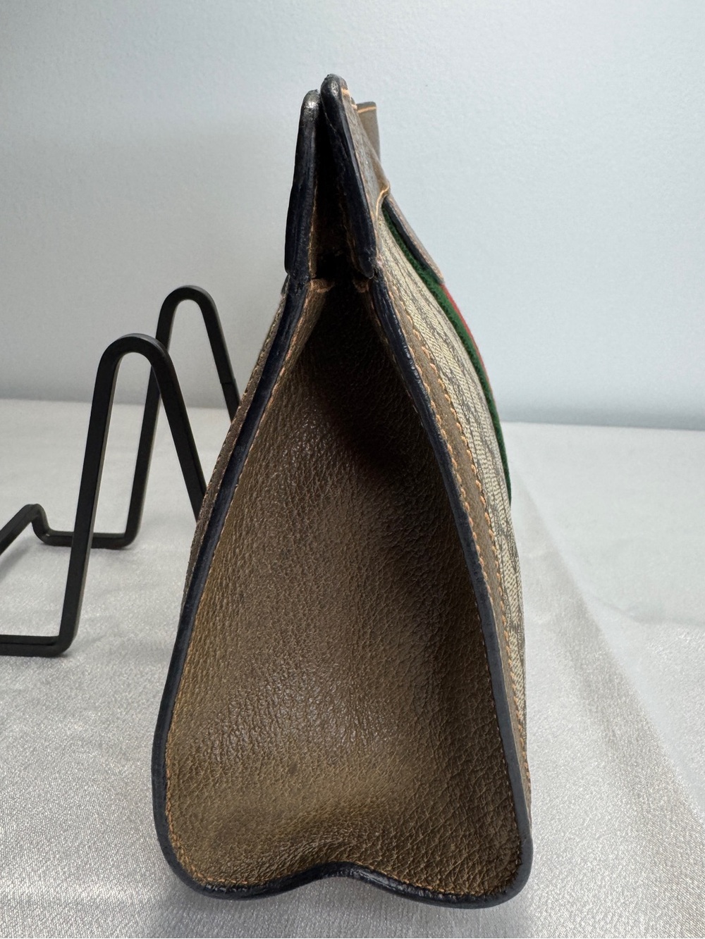 Gucci Vintage GG Beige Supreme Sherry Line Canvas Clutch Bag - Picture 5 of 16